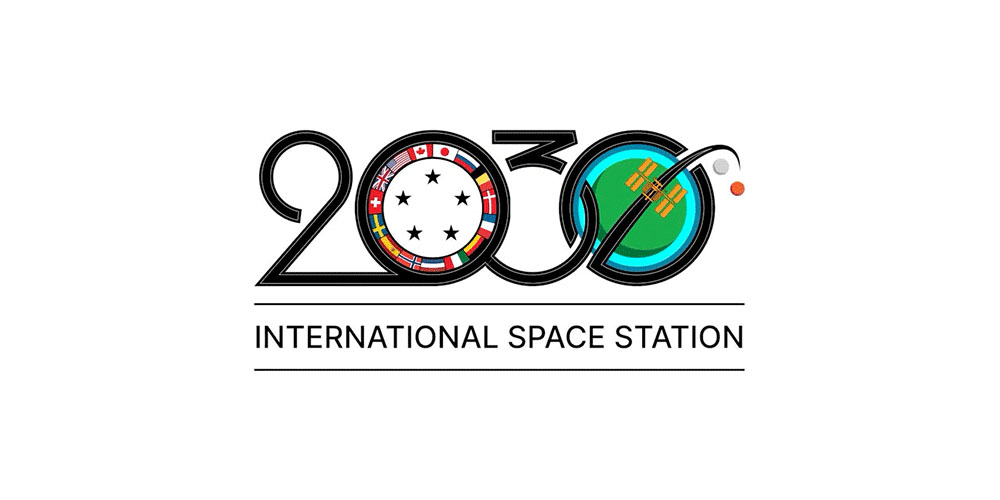 \"NASA设计标志为庆祝国际空间站运营延长至2030年,logo设计\"